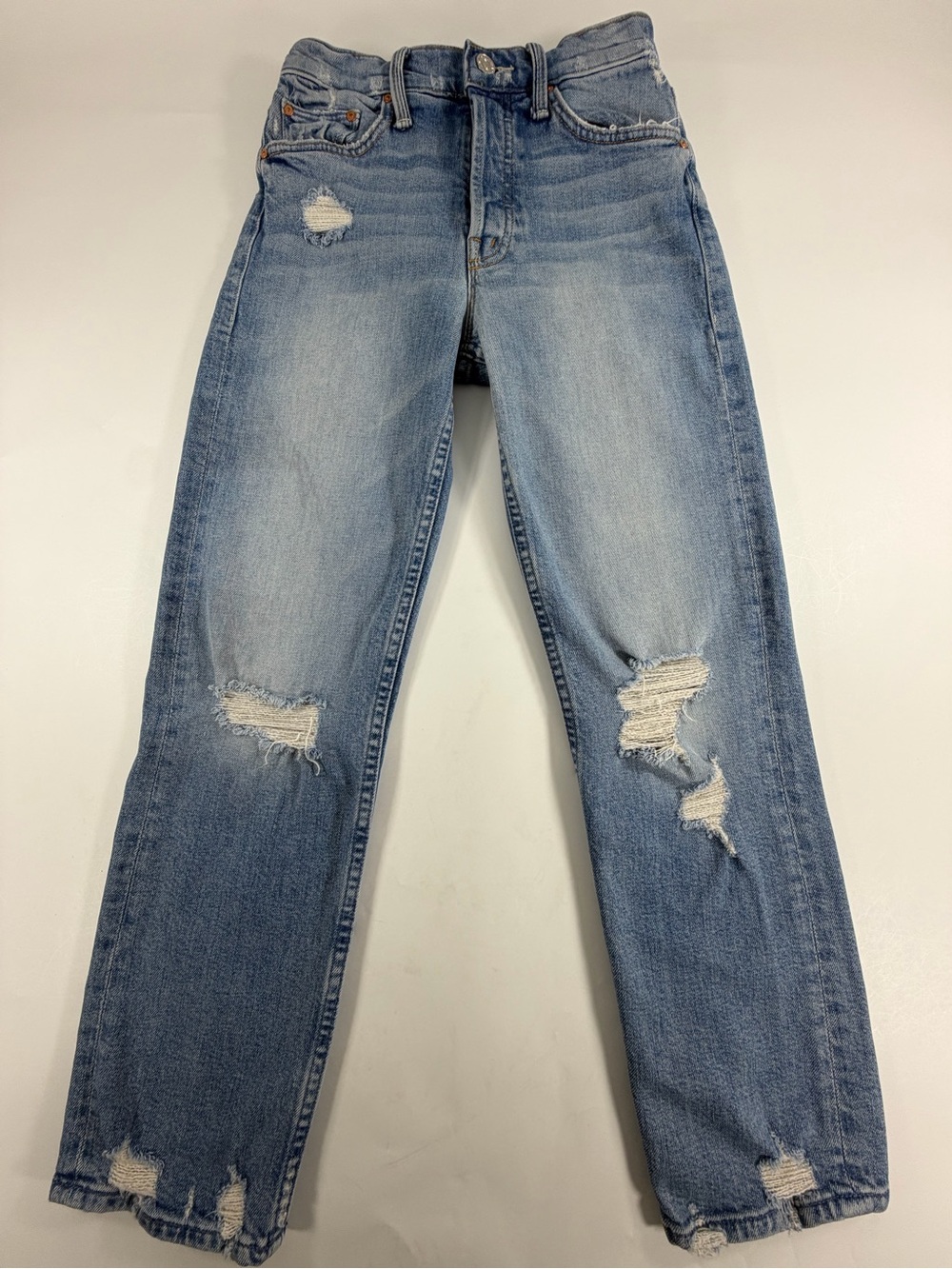 MOTHER The Tomcat Ankle Shred The Confession Jeans 24 Distressed